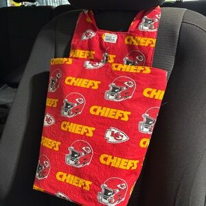 Car Trash/Utility Tote Bag Kansas City‎ Chiefs 9”w x 4”d x 12”Handmade